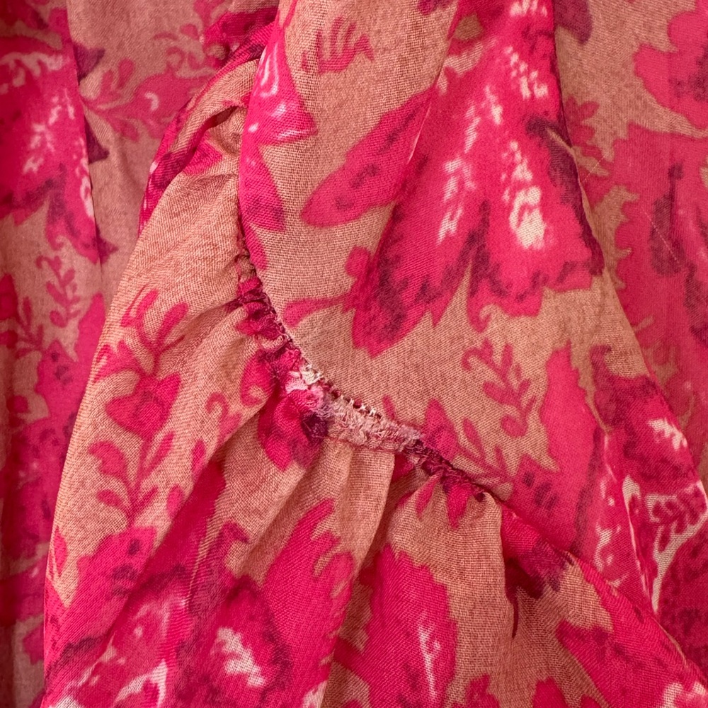 Pink Floral Ruffle Mini Dress - Picture 8 of 12